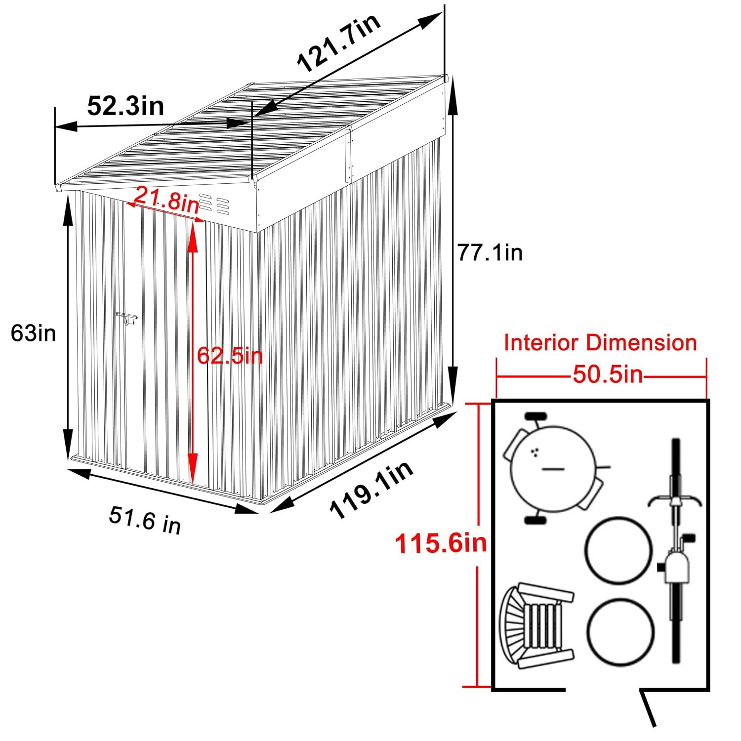 4×10 FT Outdoor Storage Shed L - Indoor Garden Kit review and price