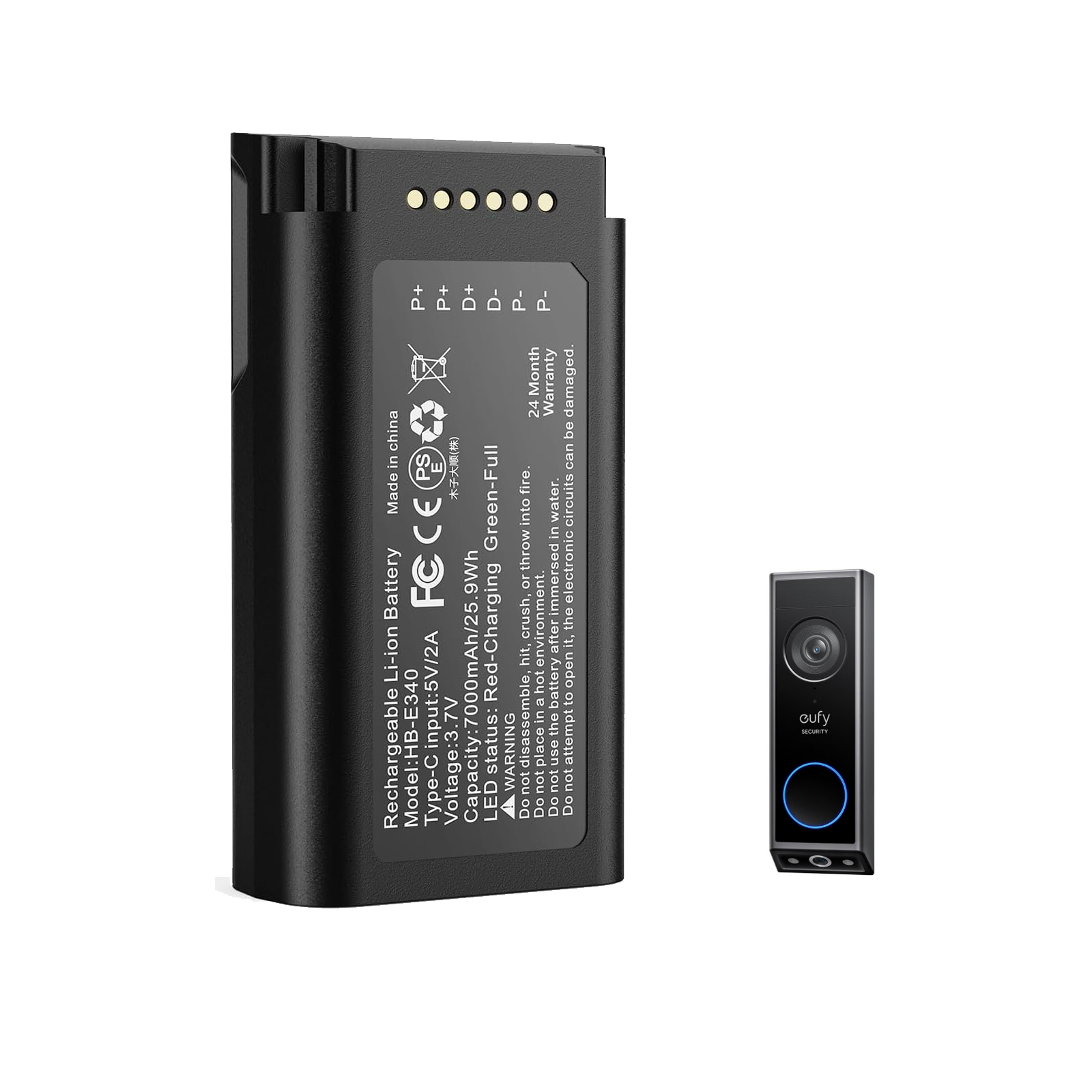 7000mAh Rechargeable Lithium B - Eufy Camera S340 review and price