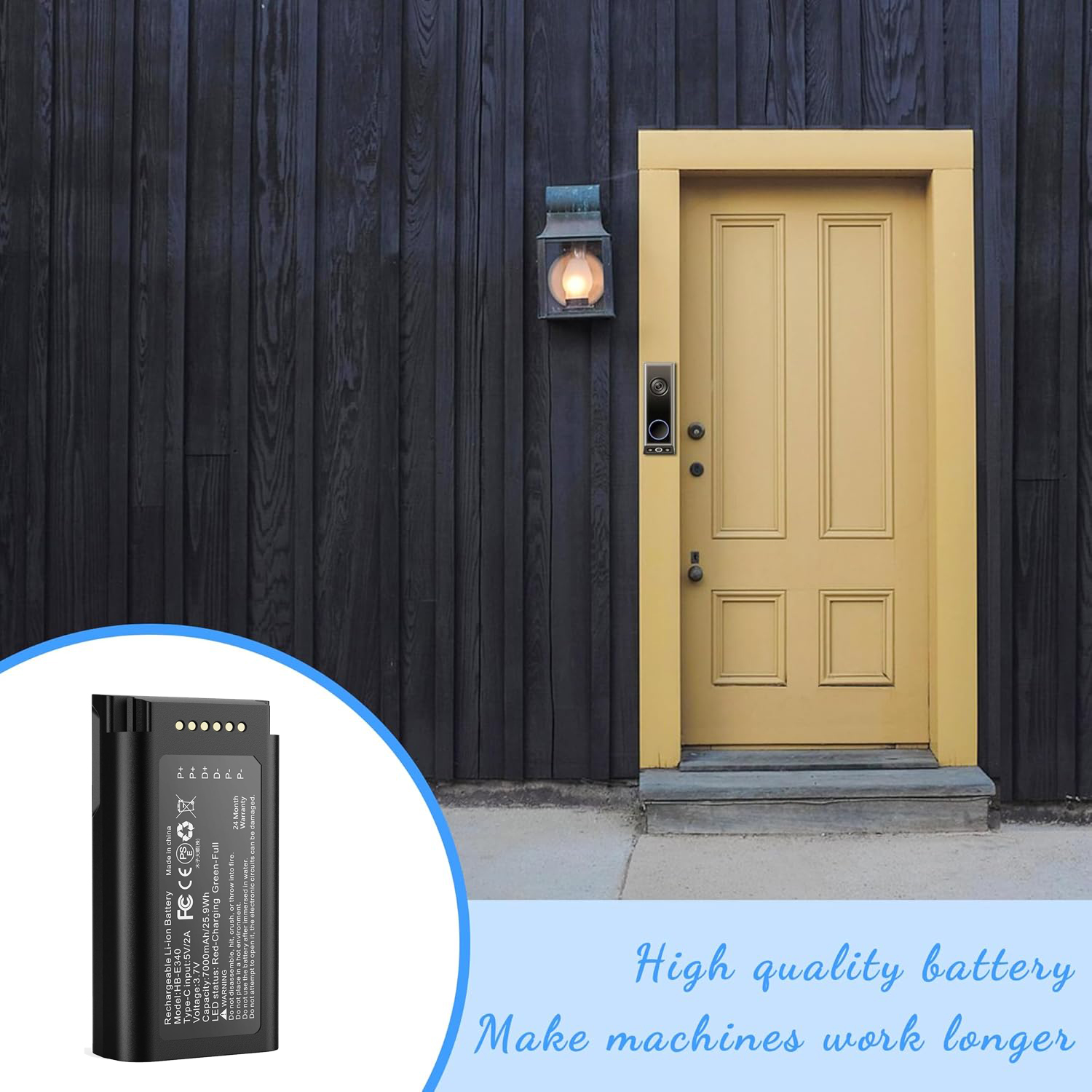 7000mAh Rechargeable Lithium B - Eufy Camera S340 review and price