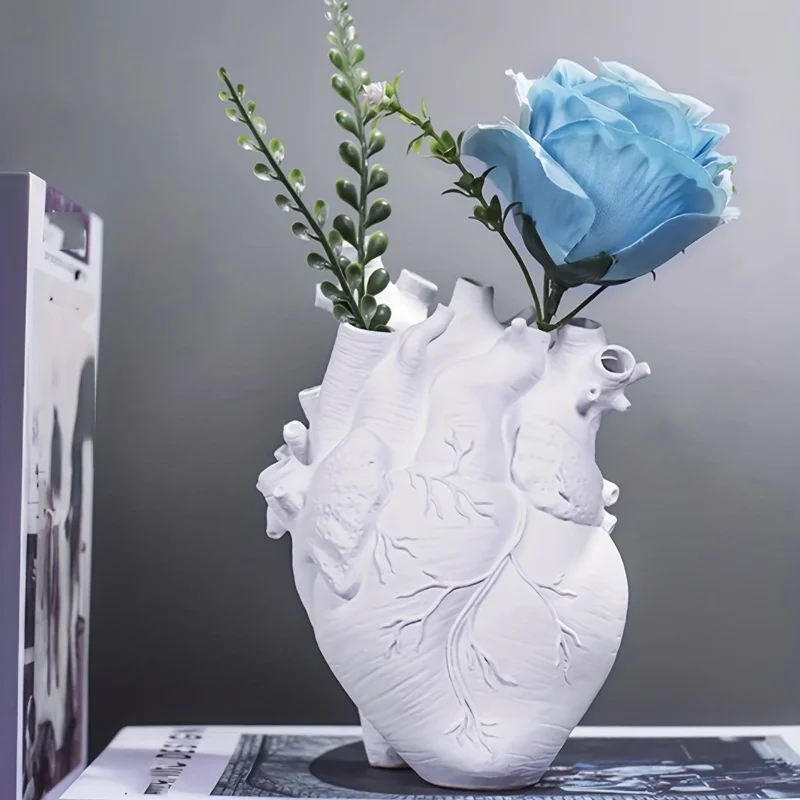 Heart Shaped Resin Vase Anatom - Hydroponic Grow Pod review and price